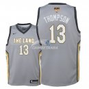 Camisetas de NBA Ninos Tristan Thompson Cleveland Cavaliers 2018 Finales Nike Gris Ciudad Parche