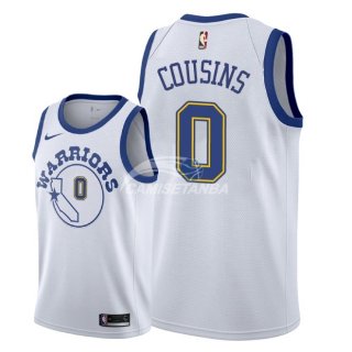 Camisetas NBA de DeMarcus Cousins Golden State Warriors Nike Retro Blanco 2018