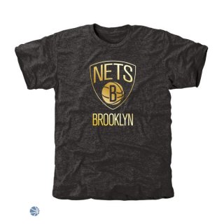 Camisetas NBA Brooklyn Nets Negro Oro