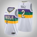 Camisetas NBA de Lonzo Ball New Orleans Pelicans Blanco Ciudad 2019/20