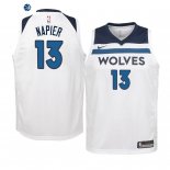 Camisetas de NBA Ninos Minnesota Timberwolves Shabazz Napier Blanco Association 2019/20