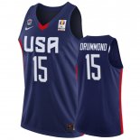 Camisetas Copa Mundial de Baloncesto FIBA 2019 USA Andre Drummond Marino