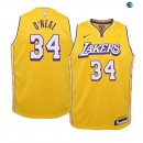 Camisetas de NBA Ninos Los Angeles Lakers Shaquille O'Neal Nike Amarillo Ciudad 19/20