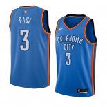Camisetas NBA De Oklahoma City Thunder Chris Paul Azul Icon Edition