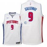 Camiseta NBA Ninos Detroit Pistons Langston Galloway Blanco Association 2018