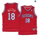 Camisetas de NBA Ninos Philadelphia Sixers Shake Milton Rojo Hardwood Classics 96/97