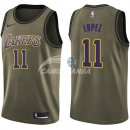 Camisetas NBA Salute To Servicio Los Angeles Lakers Brook Lopez Nike Ejercito Verde 2018