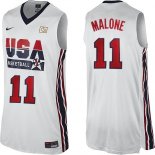 Camisetas NBA de Malone USA 1992 Blanco
