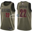 Camisetas NBA Salute To Servicio Portland Trail Blazers Clyde Drexler Nike Ejercito Verde 2018