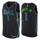 Camisetas NBA de Dennis Smith Jr Dallas Mavericks Nike Negro Ciudad 2018