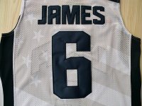 Camisetas NBA de Lebron James USA 2012 blanco