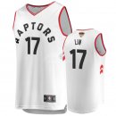 Camisetas NBA Toronto Raptors Jeremy Lin 2019 Finales Blanco Retro Association