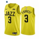 Camisetas NBA Nike Utah Jazz NO.3 Trent Forrest Amarillo Icon 2022-23