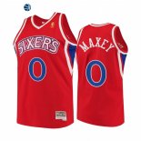 Camisetas NBA Philadelphia 76ers Tyrese Maxey Rojo Throwback 2021