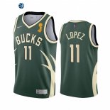 Camisetas NBA Milwaukee Bucks Brook Lopez 2021 Finales Ver
