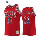 Camisetas NBA Chicago Bulls NO.11 DeMar DeRozan 75th Diamante Rojo Hardwood Classics 2022-23