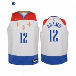 Camiseta NBA Ninos New Orleans Pelicans Steven Adams Blanco Ciudad 2020-21