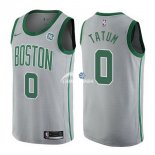 Camisetas NBA de Jayson Tatum Boston Celtics Gris Ciudad 17/18