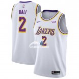 Camisetas NBA de Lonzo Ball Los Angeles Lakers Blanco 18/19