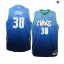 Camisetas de NBA Ninos Dallas Mavericks Seth Curry Nike Azul Ciudad 19/20
