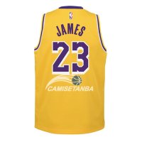 Camiseta NBA Ninos L.A.Lakers Lebron James Amarillo Icon 18/19