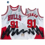 Camisetas NBA Chicago Bulls NO.91 Dennis Rodman Blanco Throwback 2022