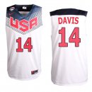 Camisetas NBA deAnthony Davis USA 2014 Blanco