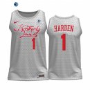 Camisetas NBA Nike Philadelphia Sixers NO.1 James Harden Blanco Ciudad 2022-23