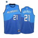 Camiseta NBA Ninos Milwaukee Bucks Jrue Holiday Azul Ciudad 2020-21