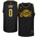 Camisetas NBA Cleveland Cavaliers Metales Preciosos Moda Love Negro