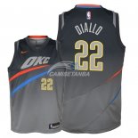 Camisetas de NBA Ninos Oklahoma City Thunder Hamidou Diallo Nike Gris Ciudad 2018