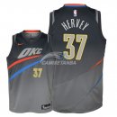 Camisetas de NBA Ninos Oklahoma City Thunder Kevin Hervey Nike Gris Ciudad 2018