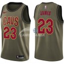 Camisetas NBA Salute To Servicio Cleveland Cavaliers Lebron James Nike Ejercito Verde 2018