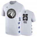 Camisetas NBA de Manga Corta Derrick Rose All Star 2019 Blanco