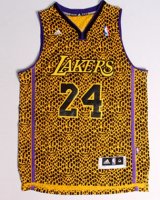 Camisetas NBA L.A.Lakers Luz Leopardo Bryant Dorado