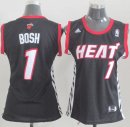 Camisetas NBA Mujer Chris Bosh Miami Heat Negro
