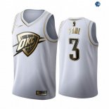 Camisetas NBA de Chris Paul Oklahoma City Thunder Blanco Oro 19/20
