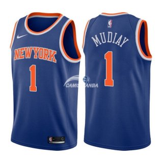 Camisetas NBA de Emmanuel Mudiay New York Knicks Azul Icon 17/18