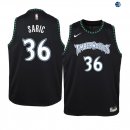 Camisetas de NBA Ninos Minnesota Timberwolves Dario Saric Negro Hardwood Classics
