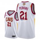 Camisetas NBA Cleveland Cavaliers Kendrick Perkins 2018 Finales Blanco Association Parche