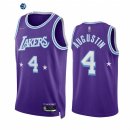 Camisetas NBA Nike Los Angeles Lakers NO.4 D.J. Augustin 75th Purpura Ciudad 2021-22