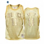 Camisetas de NBA Ninos Milwaukee Bucks Brook Lopez Oro Hardwood Classics