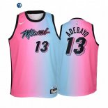 Camiseta NBA Ninos Miami Heat Bam Adebayo Azul Rosa Ciudad 2020-21