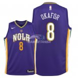 Camisetas de NBA Ninos New Orleans Pelicans Jahlil Okafor Nike Púrpura Ciudad 2018