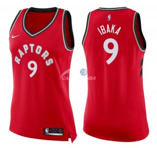 Camisetas NBA Mujer Serge Ibaka Toronto Raptors Rojo Icon
