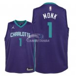 Camiseta NBA Ninos Charlotte Hornets Malik Monk Púrpura Statement 2018