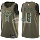 Camisetas NBA Salute To Servicio Milwaukee Bucks Eric Bledsoe Nike Ejercito Verde 2018