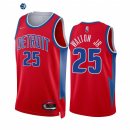 Camisetas NBA Nike Detroit Pistons NO.25 Derrick Walton Jr 75th Rojo Ciudad 2021-22