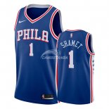 Camisetas NBA de Landry Shamet Philadelphia 76ers Azul Icon 2018