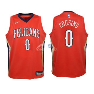 Camisetas de NBA Ninos New Orleans Pelicans DeMarcus Cousins Rojo Statement 2018